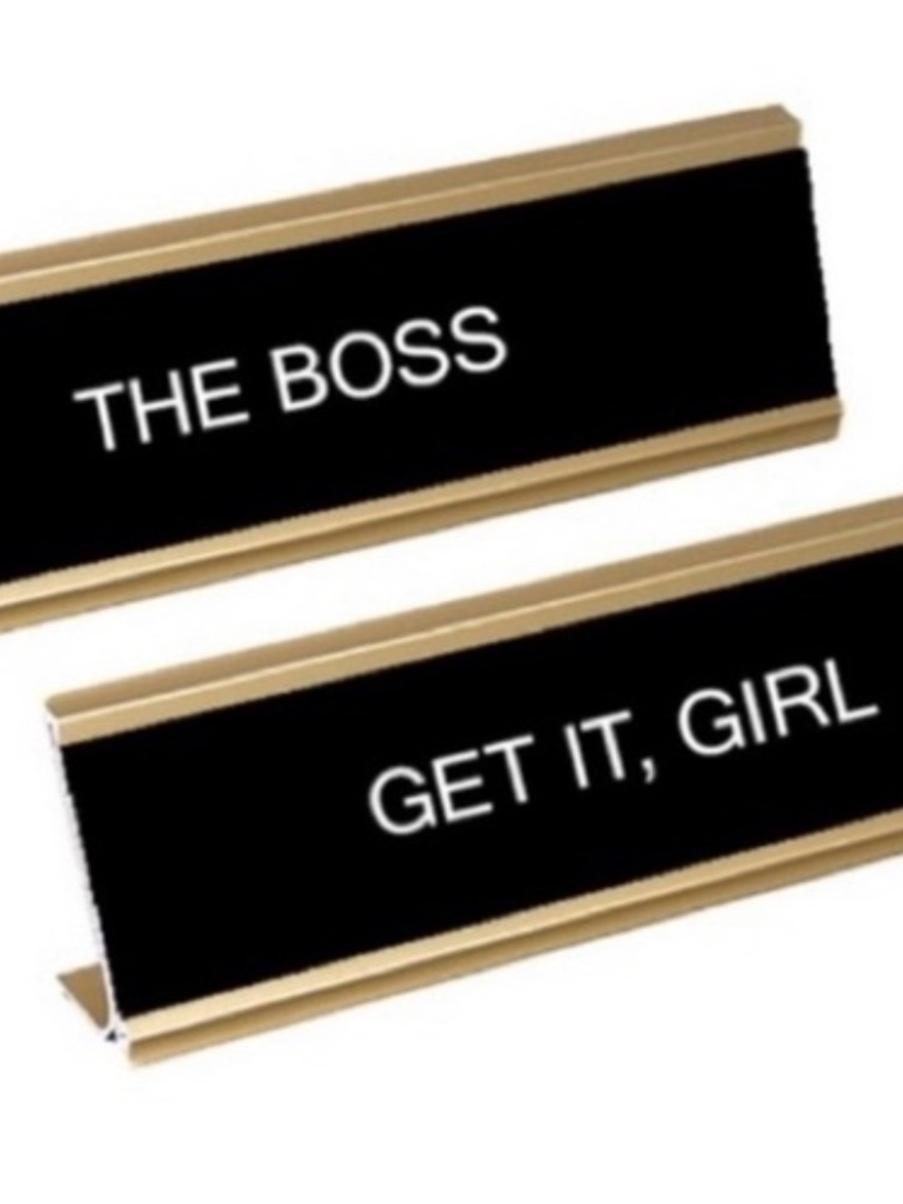 NWT Double Sided Desk Plaque "Get It, Girl" & "The Boss" by Cheezos